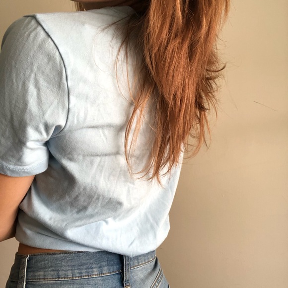 Light Blue Twisted Bluenotes Top - Picture 5 of 5